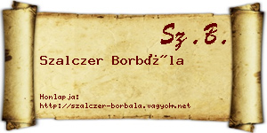 Szalczer Borbála névjegykártya