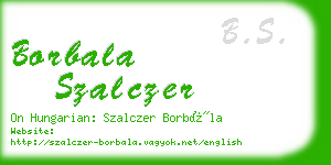 borbala szalczer business card